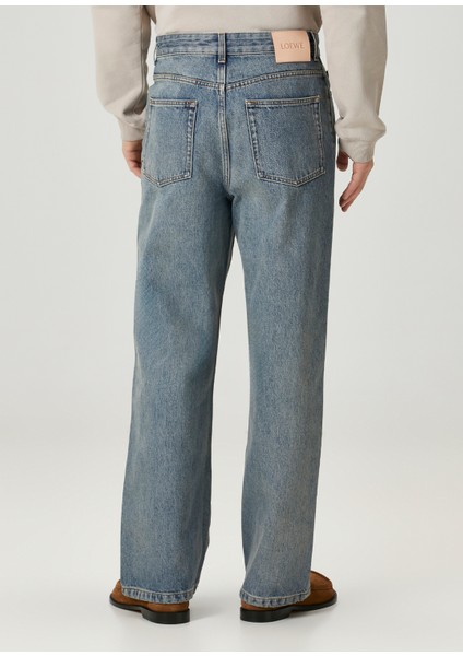 Anagram Mavi Logo Nakışlı Baggy Jean Pantolon modelleri