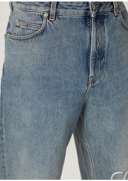 Anagram Mavi Logo Nakışlı Baggy Jean Pantolon fırsatları