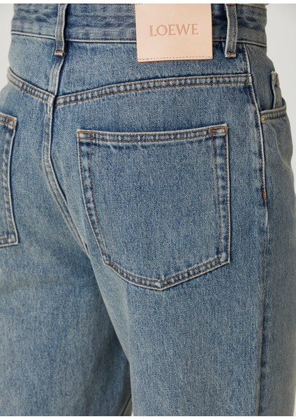 Anagram Mavi Logo Nakışlı Baggy Jean Pantolon