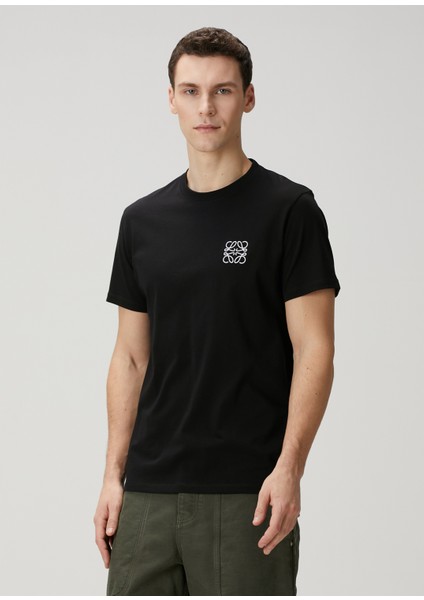 Siyah Logo Detaylı T-Shirt