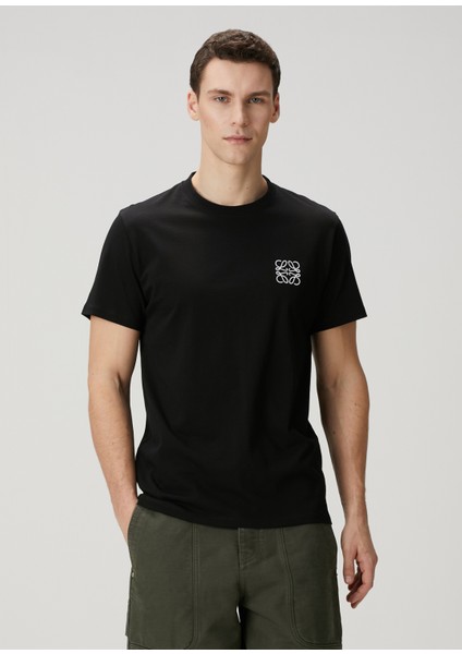 Siyah Logo Detaylı T-Shirt modelleri