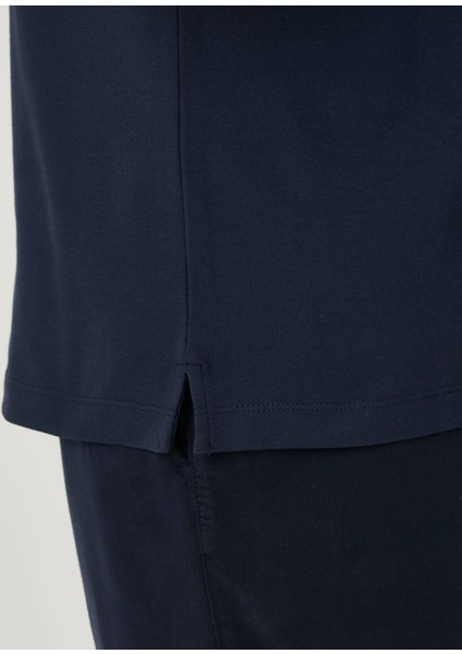 Lacivert Çizgi Detaylı T-Shirt