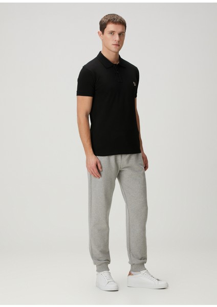 Siyah Polo Yaka Organik Pamuk T-Shirt fiyatları