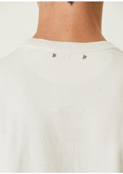 Siyah Beyaz Yazı Baskılı T-Shirt