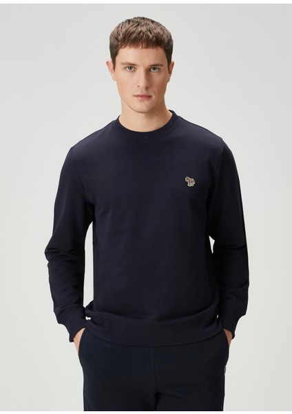Lacivert Organik Pamuk Sweatshirt