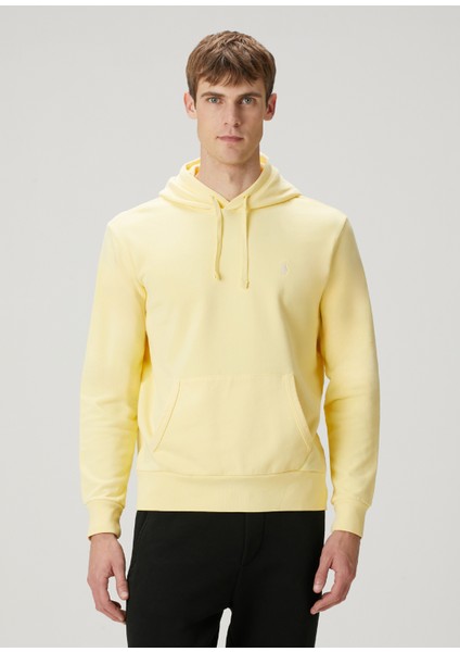 Sarı Kapüşonlu Sweatshirt