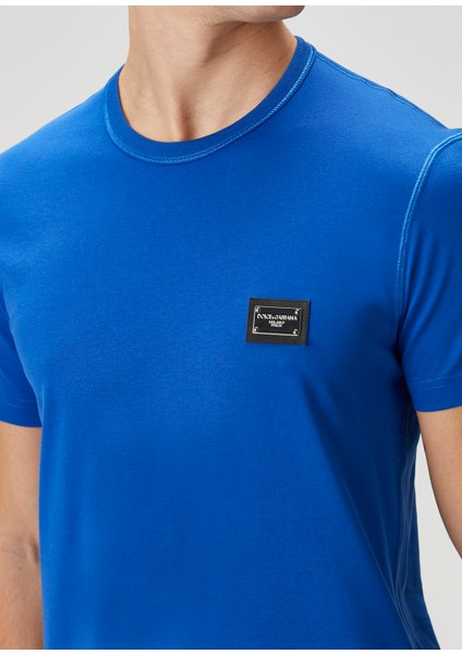 Koyu Mavi Logo Patchli T-Shirt indirimleri