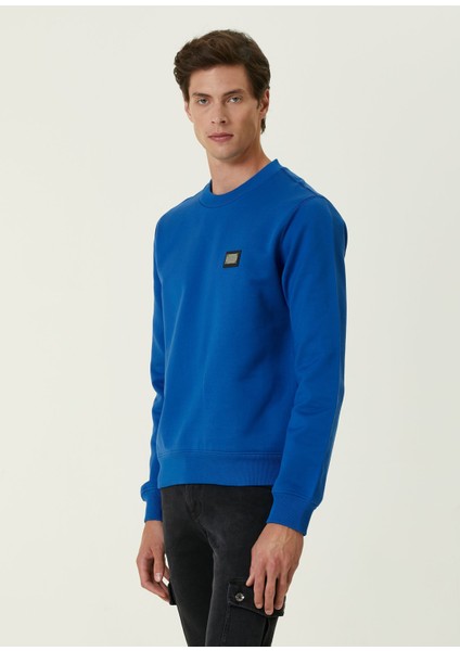 Koyu Mavi Logo Detaylı Sweatshirt modelleri