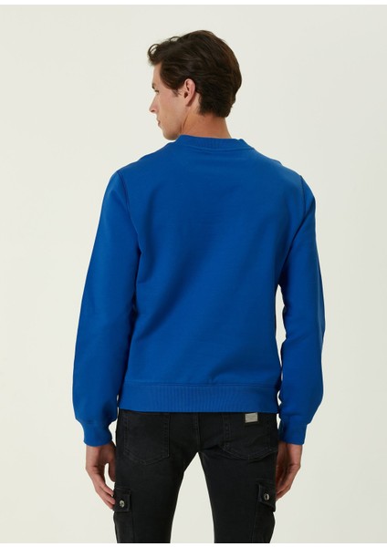 Koyu Mavi Logo Detaylı Sweatshirt fırsatları
