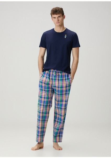 Çok Renkli Ekose Desenli Pijama Seti