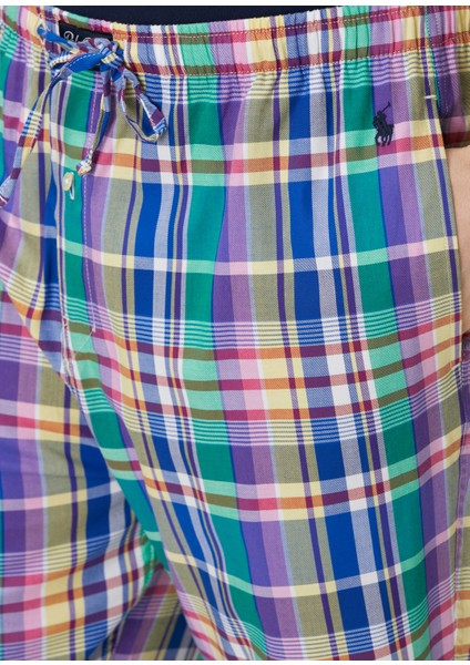Çok Renkli Ekose Desenli Pijama Seti