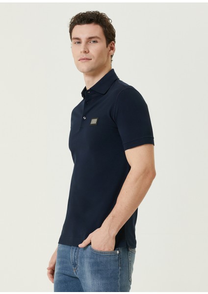 Lacivert Polo Yaka Logo Detaylı T-Shirt modelleri
