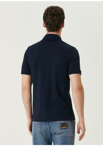 Lacivert Polo Yaka Logo Detaylı T-Shirt fırsatları