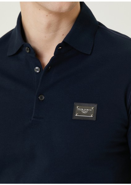 Lacivert Polo Yaka Logo Detaylı T-Shirt indirimleri