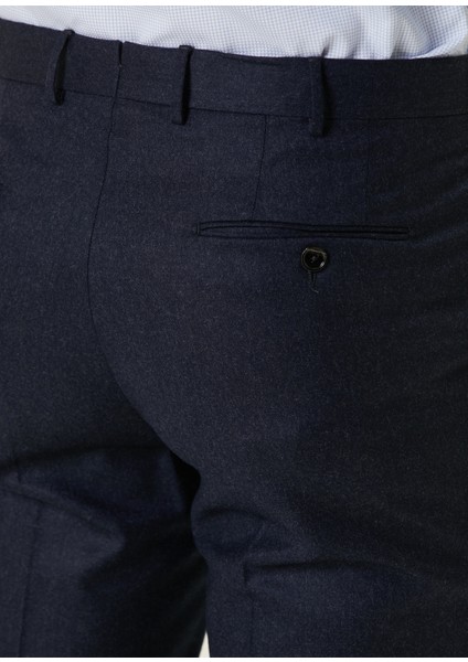 Lacivert Yün Pantolon