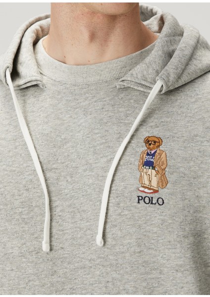 Gri Kapüşonlu Sweatshirt
