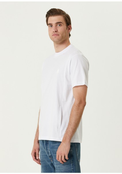 Beyaz Logo Baskılı T-Shirt modelleri
