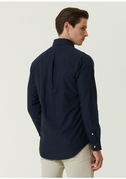 Custom Fit Lacivert Oxford Gömlek
