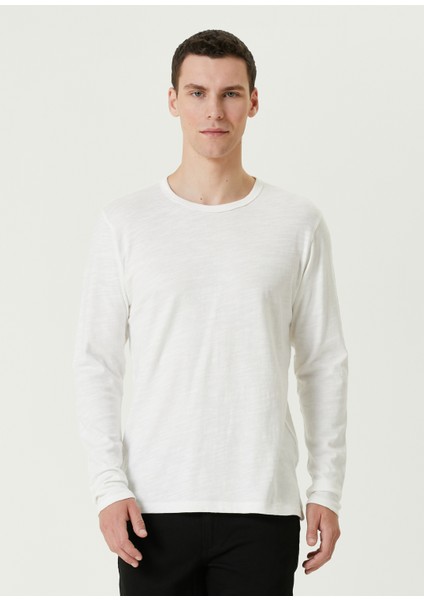Beyaz Uzun Kollu T-Shirt