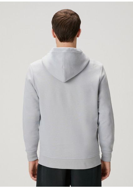 Raven Açık Mavi Kapüşonlu Organik Pamuk Sweatshirt