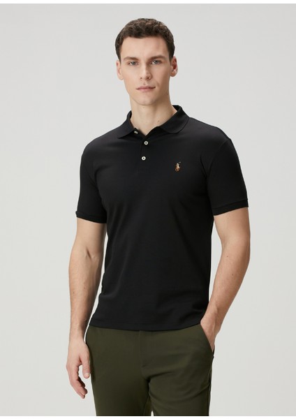 Siyah Polo Yaka T-Shirt