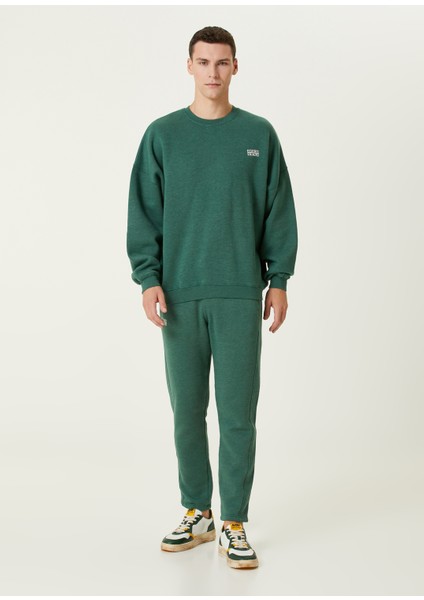 Koyu Yeşil Logo Baskılı Sweatshirt fiyatları