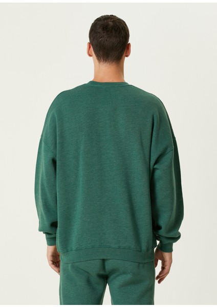 Koyu Yeşil Logo Baskılı Sweatshirt fırsatları