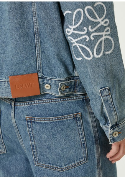 Mavi Logo Desenli Denim Gömlek