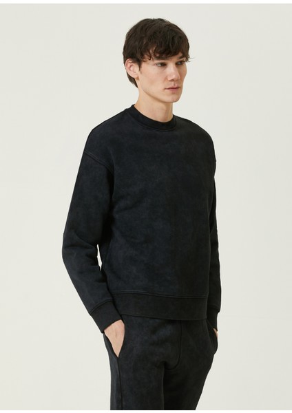 Sumi Siyah Yazı Nakışlı Sweatshirt modelleri