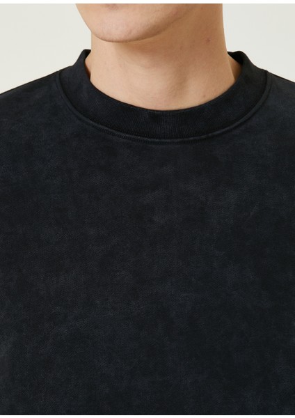 Sumi Siyah Yazı Nakışlı Sweatshirt indirimleri