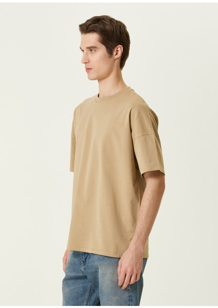 Fizvalley Açık Kahverengi Basic T-Shirt modelleri