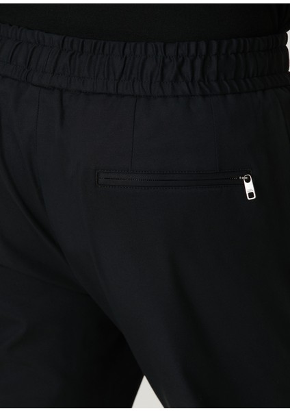 Siyah Beli Kordonlu Pantolon