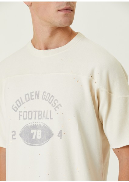 Siyah Beyaz Logo Baskılı T-Shirt indirimleri