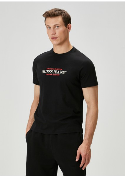 Siyah Logo Baskılı T-Shirt modelleri