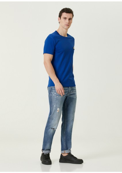 Koyu Mavi Logo Detaylı T-Shirt fiyatları