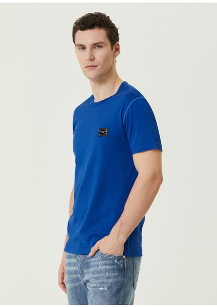 Koyu Mavi Logo Detaylı T-Shirt modelleri