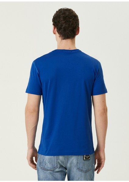Koyu Mavi Logo Detaylı T-Shirt fırsatları