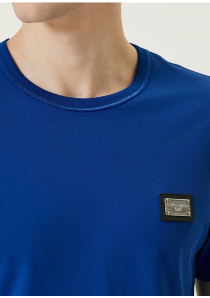 Koyu Mavi Logo Detaylı T-Shirt indirimleri