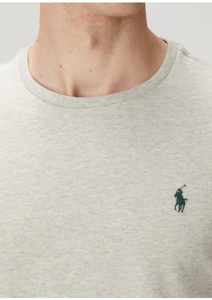 Gri Logo Nakışlı T-Shirt indirimleri