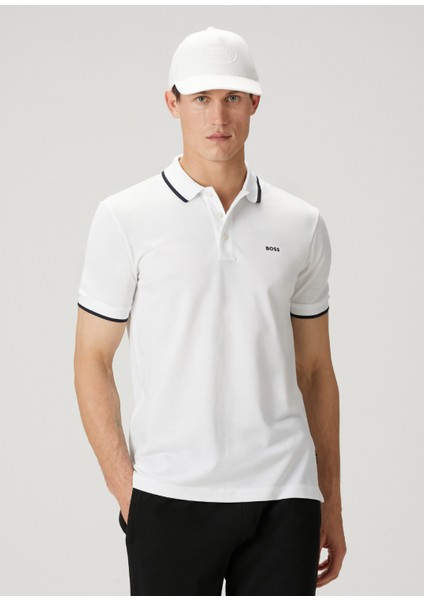 Beyaz Polo Yaka T-Shirt
