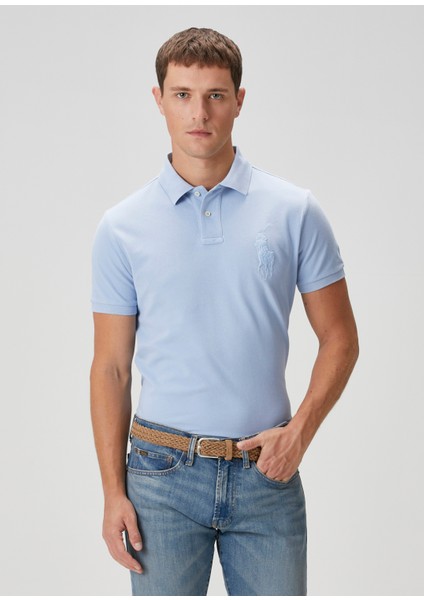 Açık Mavi Polo Yaka T-Shirt