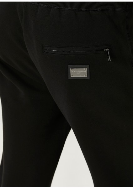 Siyah Beli Kordonlu Jogger Eşofman Altı