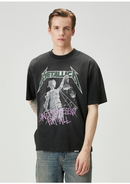 Siyah Baskılı T-Shirt