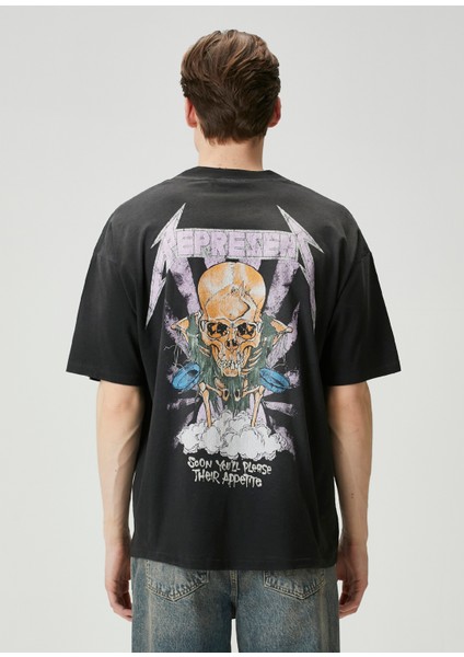 Siyah Baskılı T-Shirt