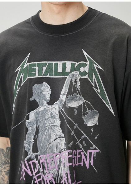 Siyah Baskılı T-Shirt
