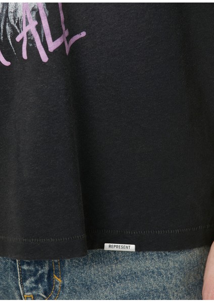 Siyah Baskılı T-Shirt