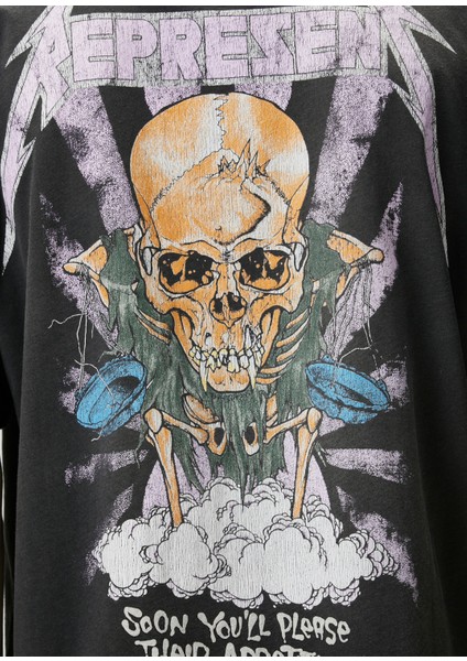 Siyah Baskılı T-Shirt