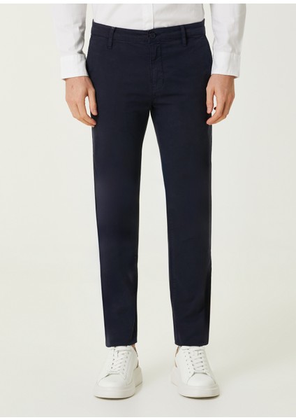 Slim Fit Lacivert Chino Pantolon