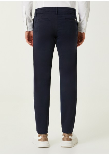 Slim Fit Lacivert Chino Pantolon