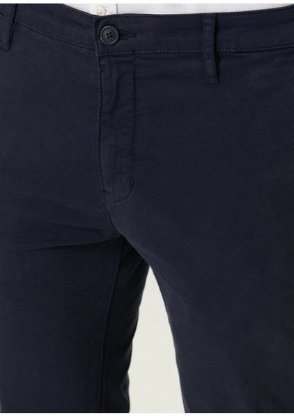 Slim Fit Lacivert Chino Pantolon
